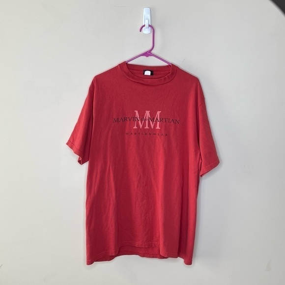 Vintage 1993 Martian Wear Marvin The Martian Parody Double Sided T Shirt - Picture 2 of 8